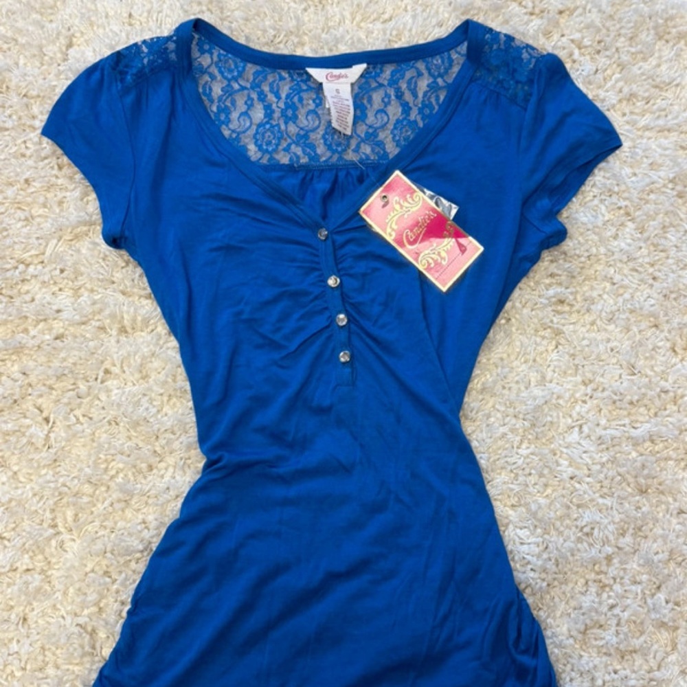 Candie's Royal Blue Lace Accent Camisole